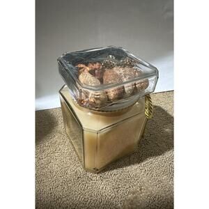 Colonial Candle Of Cape Cod Spiced Fruit Pillar Candle In Jar Potpourri Lid RARE